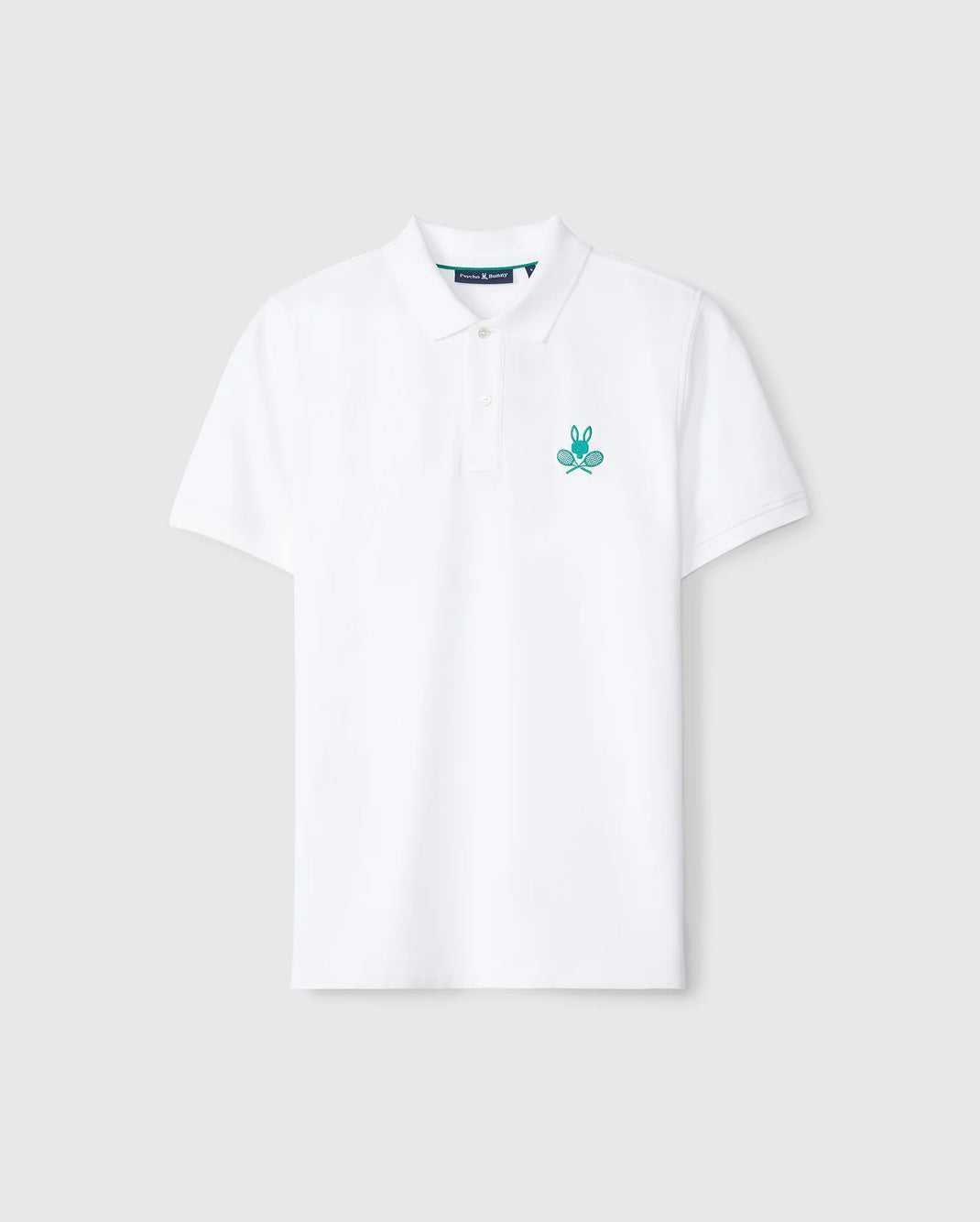 Polos Psycho Bunny Courtside Pique Polo Blanche Homme | QUS-82620817